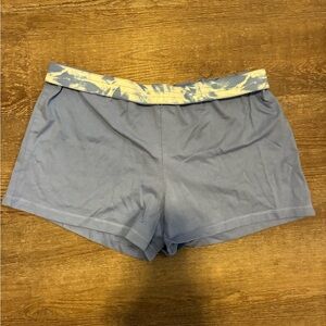 Fold over baby blue shorts